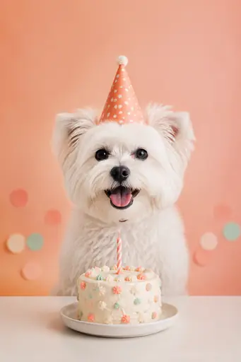 생일을 기념하는 반려견 화보